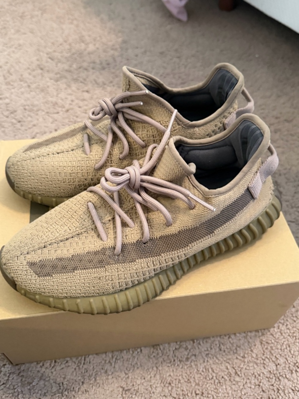Yeezy Boost 350 V2 Desert Taupe Knit Sneakers